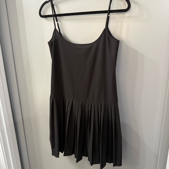 All Saints Drop Waist Pleated Swing Dress Black Size 6 - Picture 2 of 5